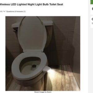 Sensor Brite 0.6-Watt Wireless LED Lighted Night Light Bulb Toilet Seat Handle