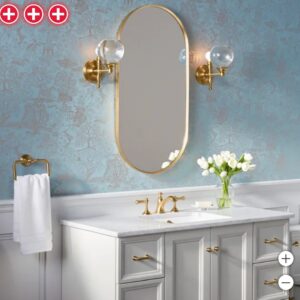 Kohler Orime 20" x 40" Capsule Framed Mirror in Gold