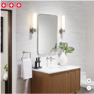 Kohler Orime Rectangular Framed Mirror 24x36 Brushed Nickel