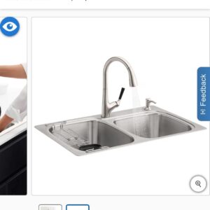 Kohler Stainless Steel Sink and Faucet Package