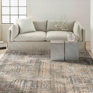 Calvin Klein Luminosity Black Ivory Area Rug, 7' 10" x 9' 10"