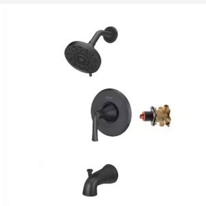 Pfister Ladera Single-Handle 3-Spray Tub and Shower Faucet 1.8 GPM in Matte Black