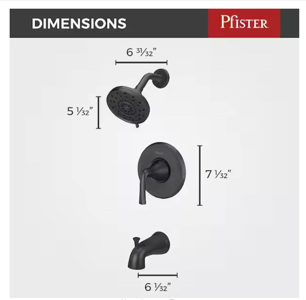 Pfister Ladera Single-Handle 3-Spray Tub and Shower Faucet 1.8 GPM in Matte Black - Image 4