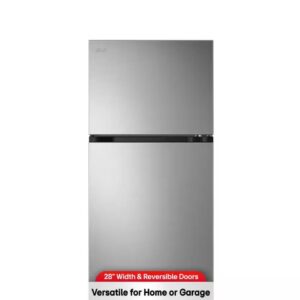 LG 28 in. 18 cu. ft. Top Freezer Garage-Ready Refrigerator in PrintProof Stainless Steel