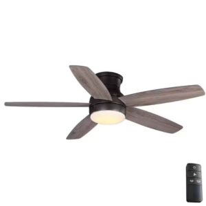 Home Decorators Collection Ashby Park 52 in. White Color Changing Integrated LED Bronze Ceiling Fan with Light Kit and Remote Control