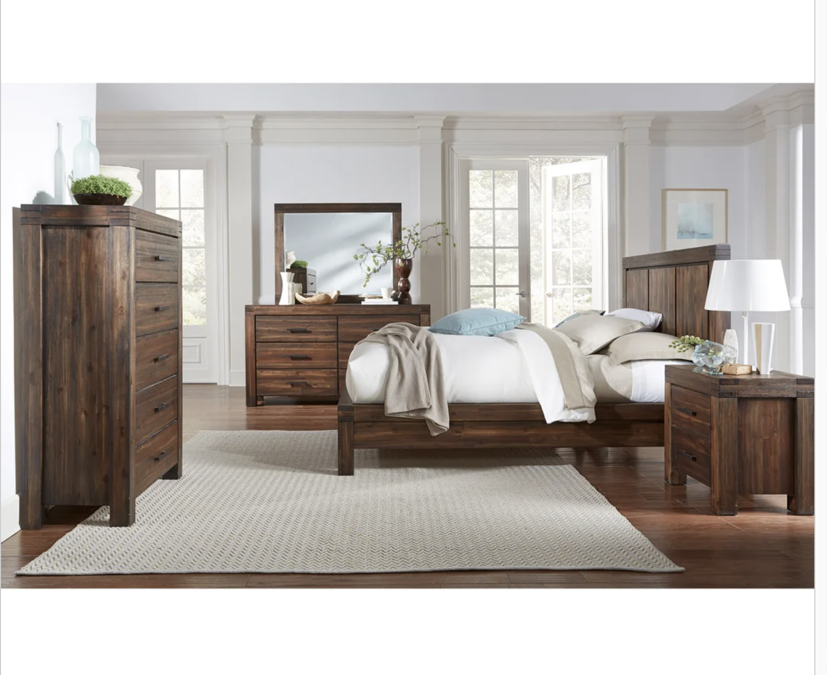 Mellina King Bedroom Collection in Brown 6-piece
