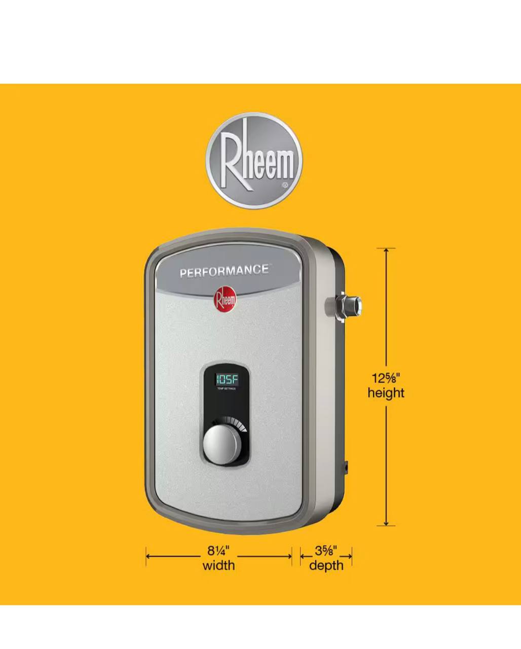 Performance 13 kW 2.54 GPM 240-Volt Self-Modulating Electric Tankless Water Heater - Image 3