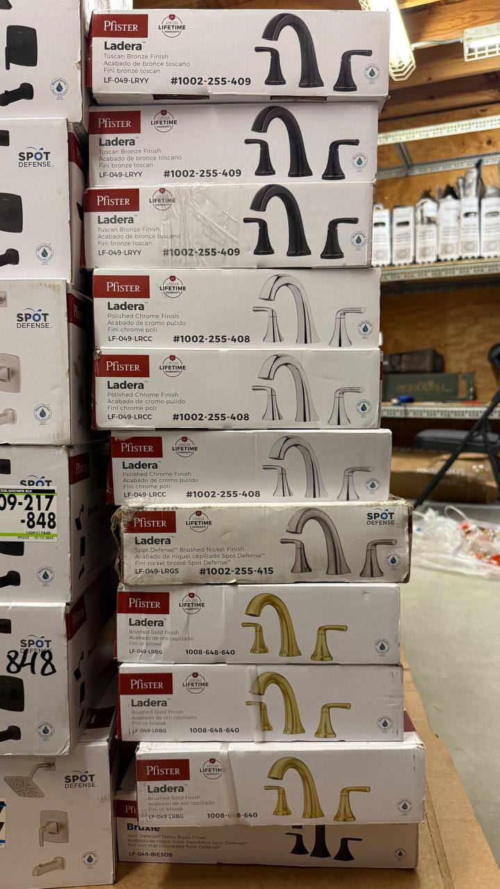 Pfister Ladera 8 in. Widespread Double Handle Bathroom Faucet in Spot Defense