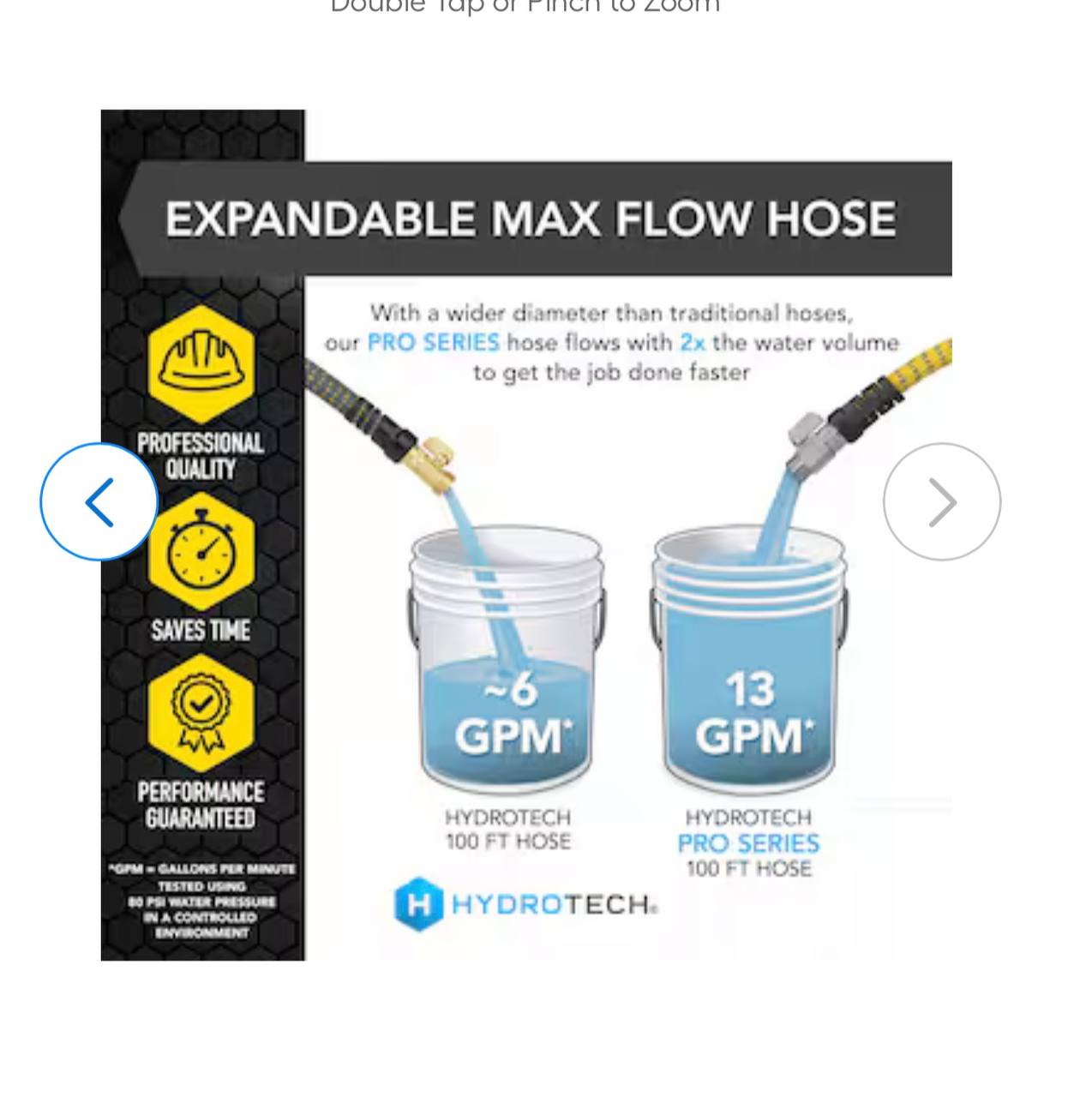 HydroTech 100 ft Expandable Garden Hose - Pro Series 2x Max Flow 3/4 No-Kink Flexibility Lightweight Hose for Lawn Garden Car Washing Deck and Patio Cleaning - Image 5