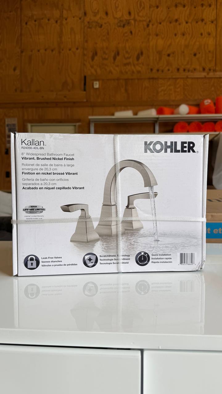 KOHLER Kallan Widespread Bathroom Faucet – Vibrant Brushed Nickel - Image 2