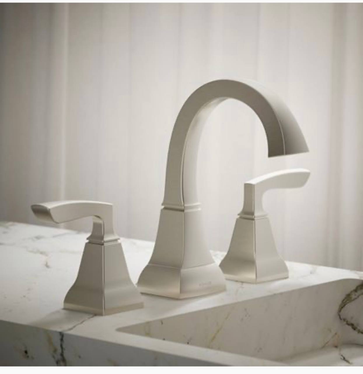 KOHLER Kallan Widespread Bathroom Faucet – Vibrant Brushed Nickel