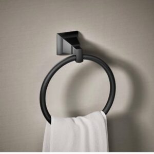 KOHLER Kallan Towel Ring – Matte Black (R22083-BL)