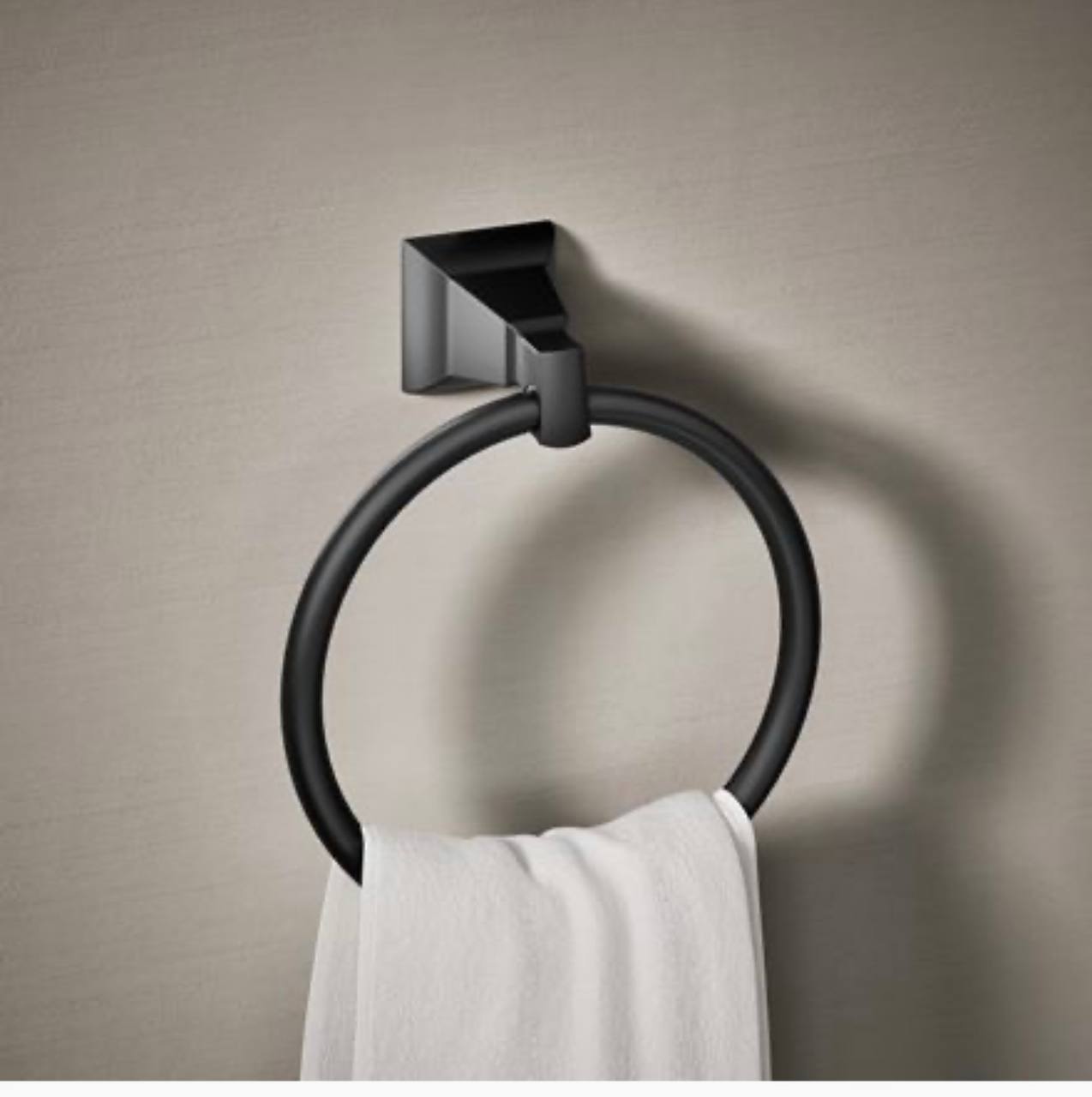 KOHLER Kallan Towel Ring – Matte Black (R22083-BL)