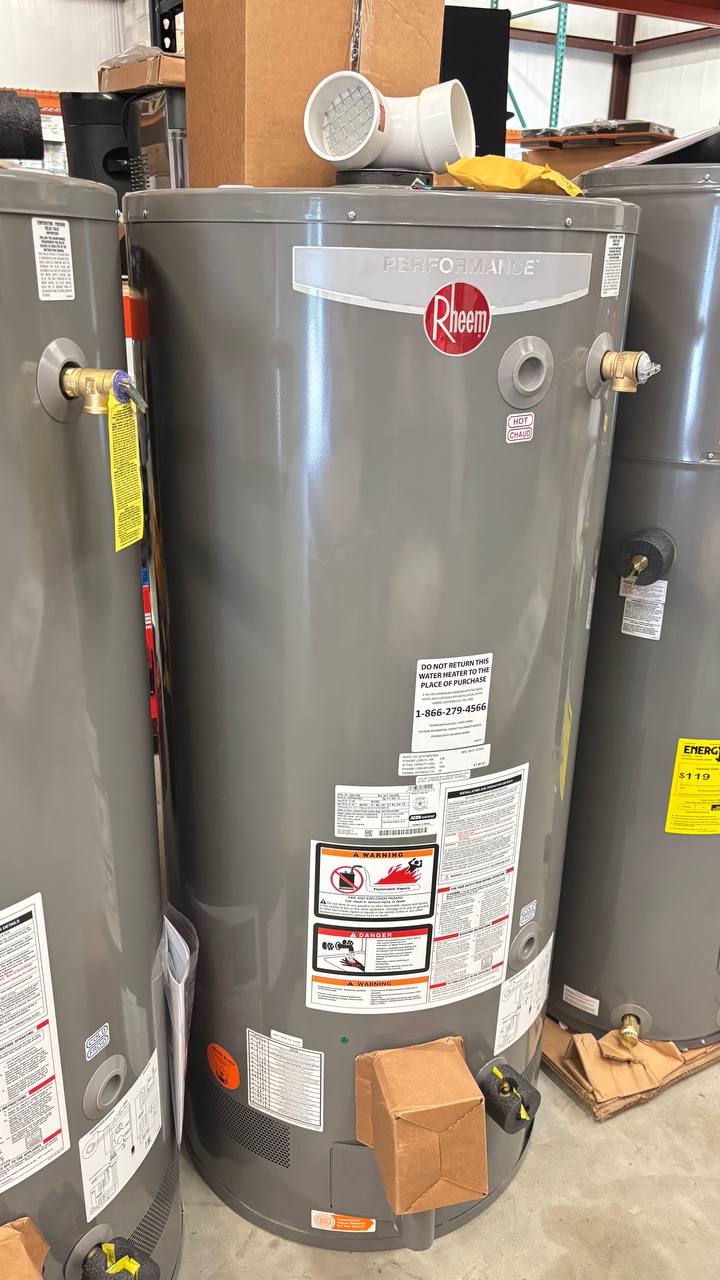 Rheem Performance 75 Gal. Tall 76,000 BTU Natural Gas Power Vent Water Heater - Image 3