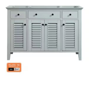 Home Decorators Collection Fallworth 48 in. W x 21.5 in. D x 34 in. H Bath Vanity Cabinet without Top in Light Green