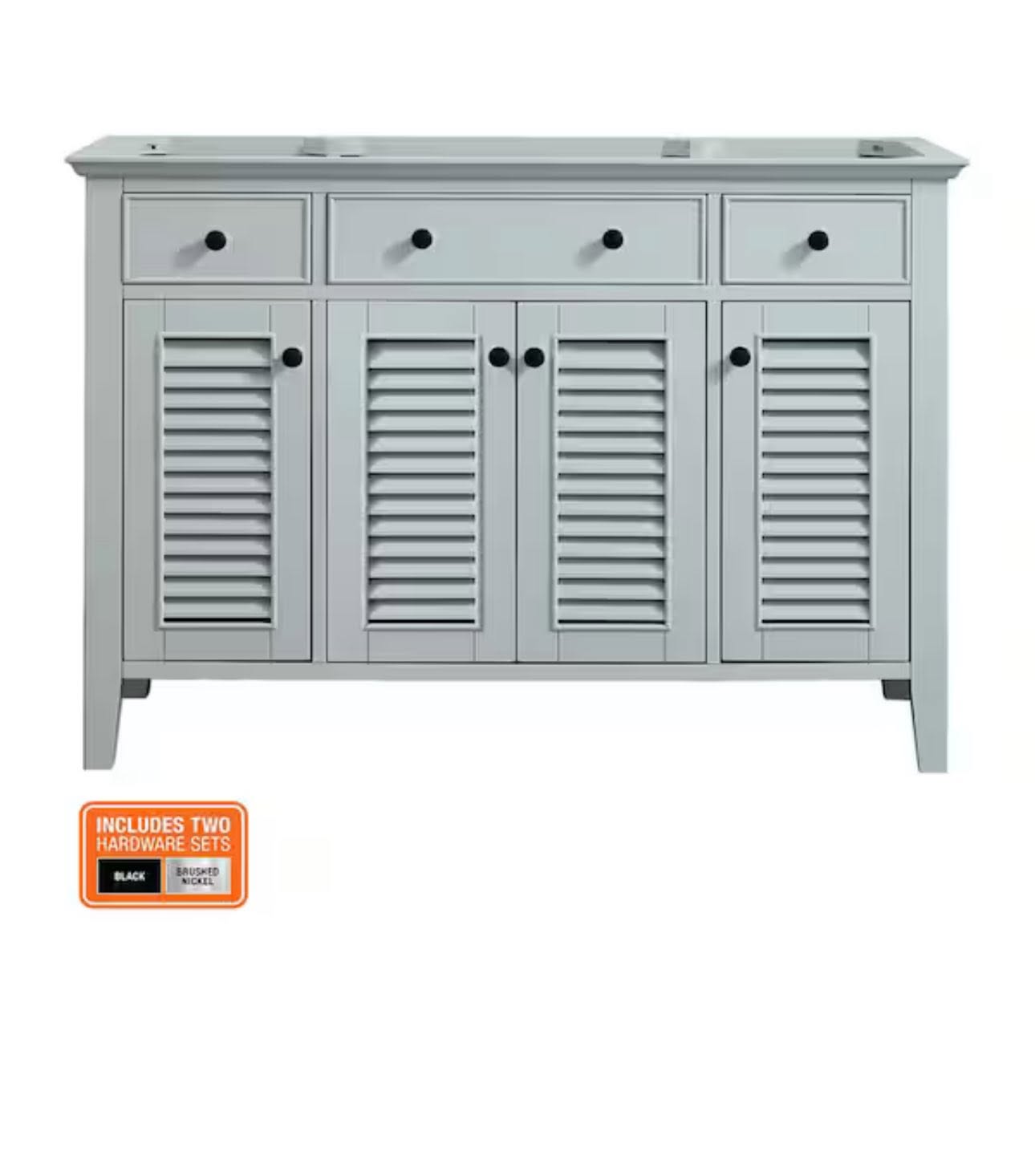 Home Decorators Collection Fallworth 48 in. W x 21.5 in. D x 34 in. H Bath Vanity Cabinet without Top in Light Green