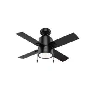 Hunter Beck 42 in. LED Indoor Matte Black Ceiling Fan with Light