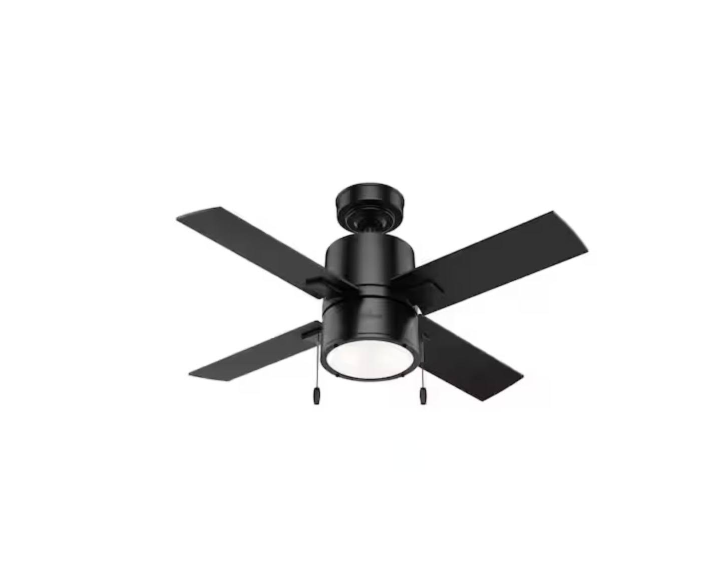 Hunter Beck 42 in. LED Indoor Matte Black Ceiling Fan with Light