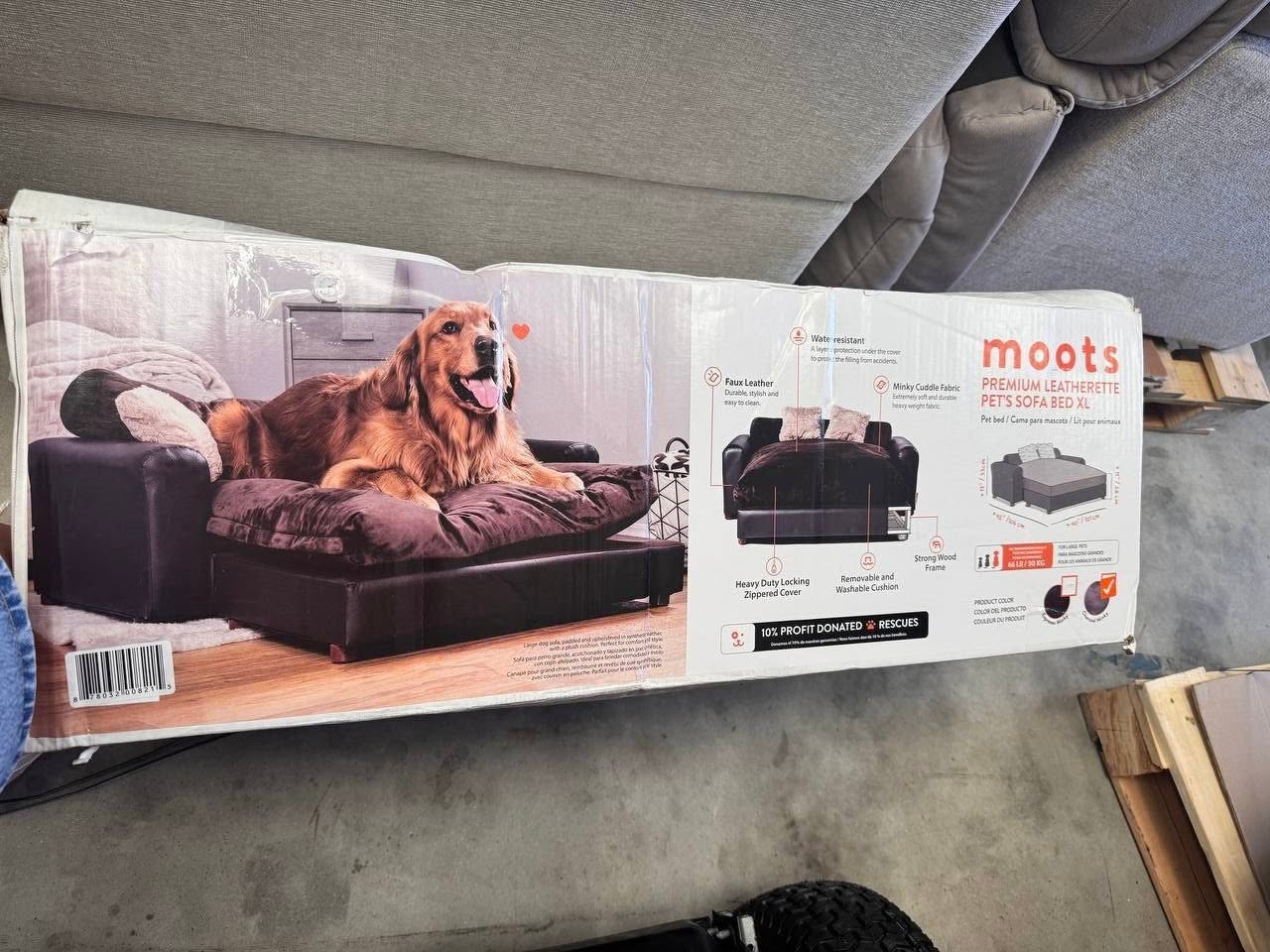 Leatherette Pet Sofa – X-Large Pet Couch
