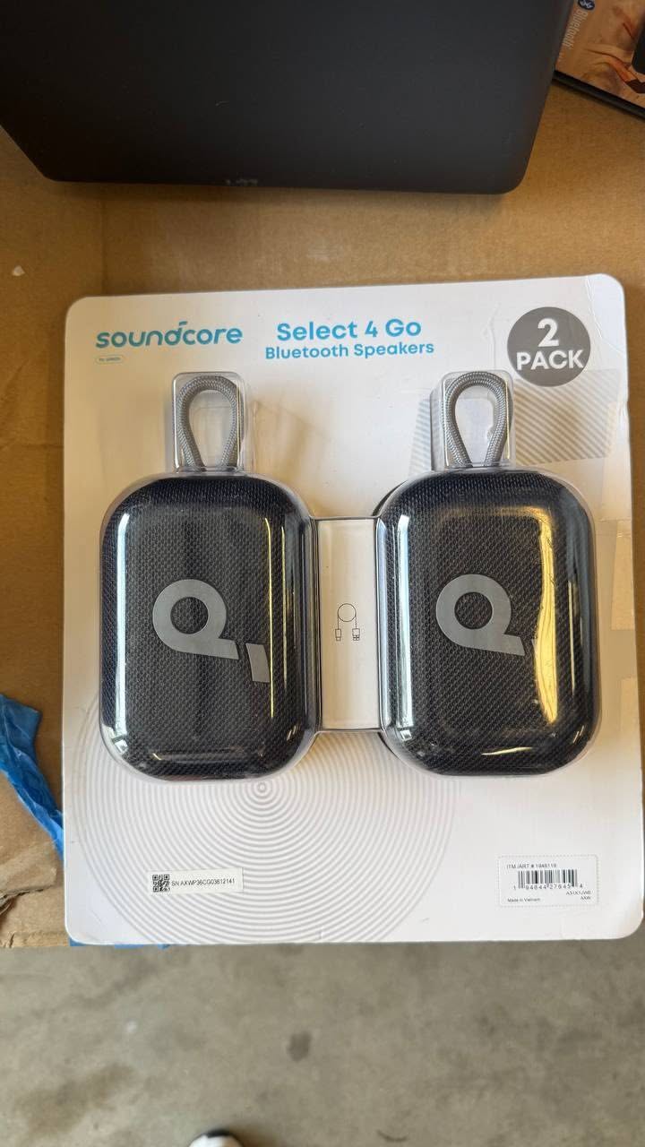 Soundcore Select 4 Go Bluetooth Speaker by Anker, 2-pack Bundle