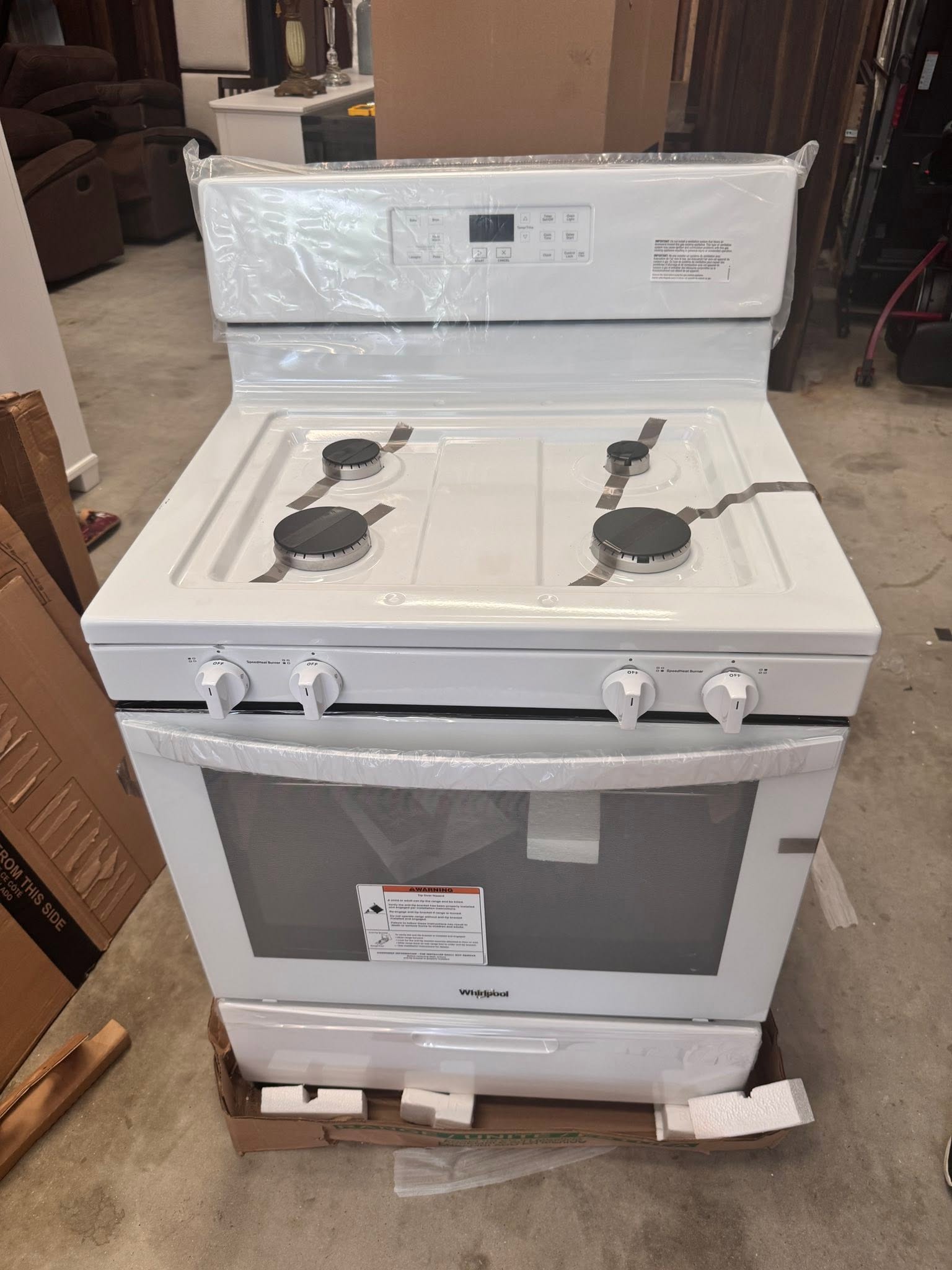 Whirlpool 30-in 4 Burners 5.1-cu ft Freestanding Gas Range in. White