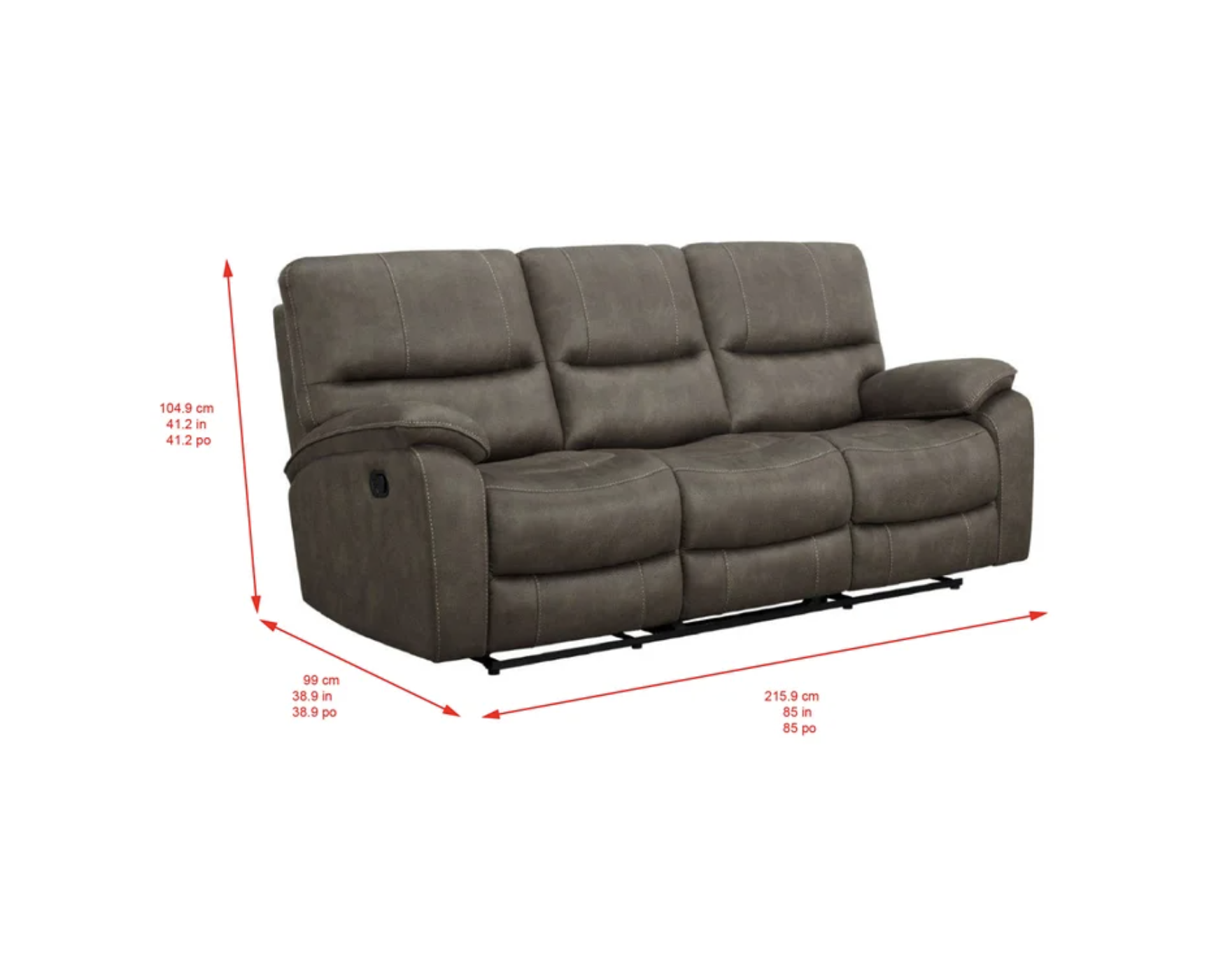 Barcalounger Fabric Reclining Sofa - Image 6