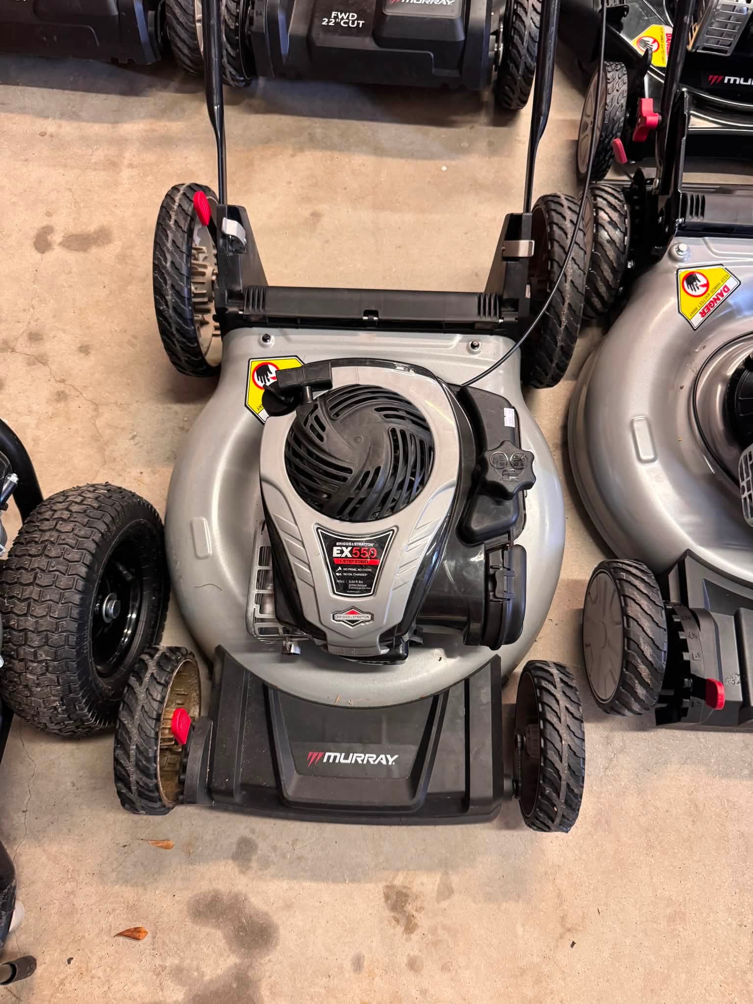 Murray 21 in. 140 cc Briggs and Stratton Walk Behind Gas Push Lawn Mower with Height Adjustment and with Mulch Bag - Image 2