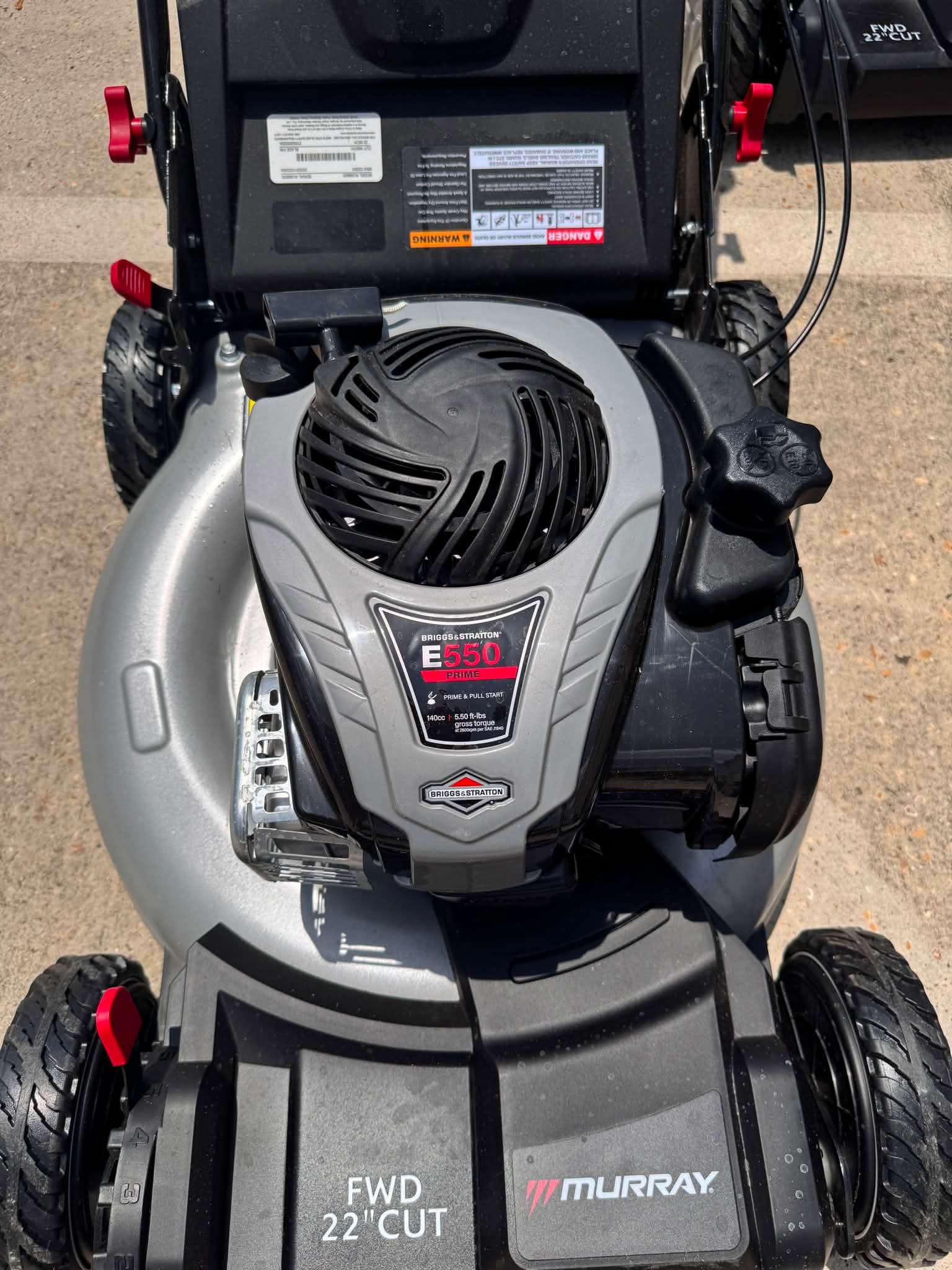 Murray 22 in. 140 cc Briggs & Stratton Walk Behind Gas Self-Propelled Lawn Mower with Front Wheel Drive and Bagger - Image 5