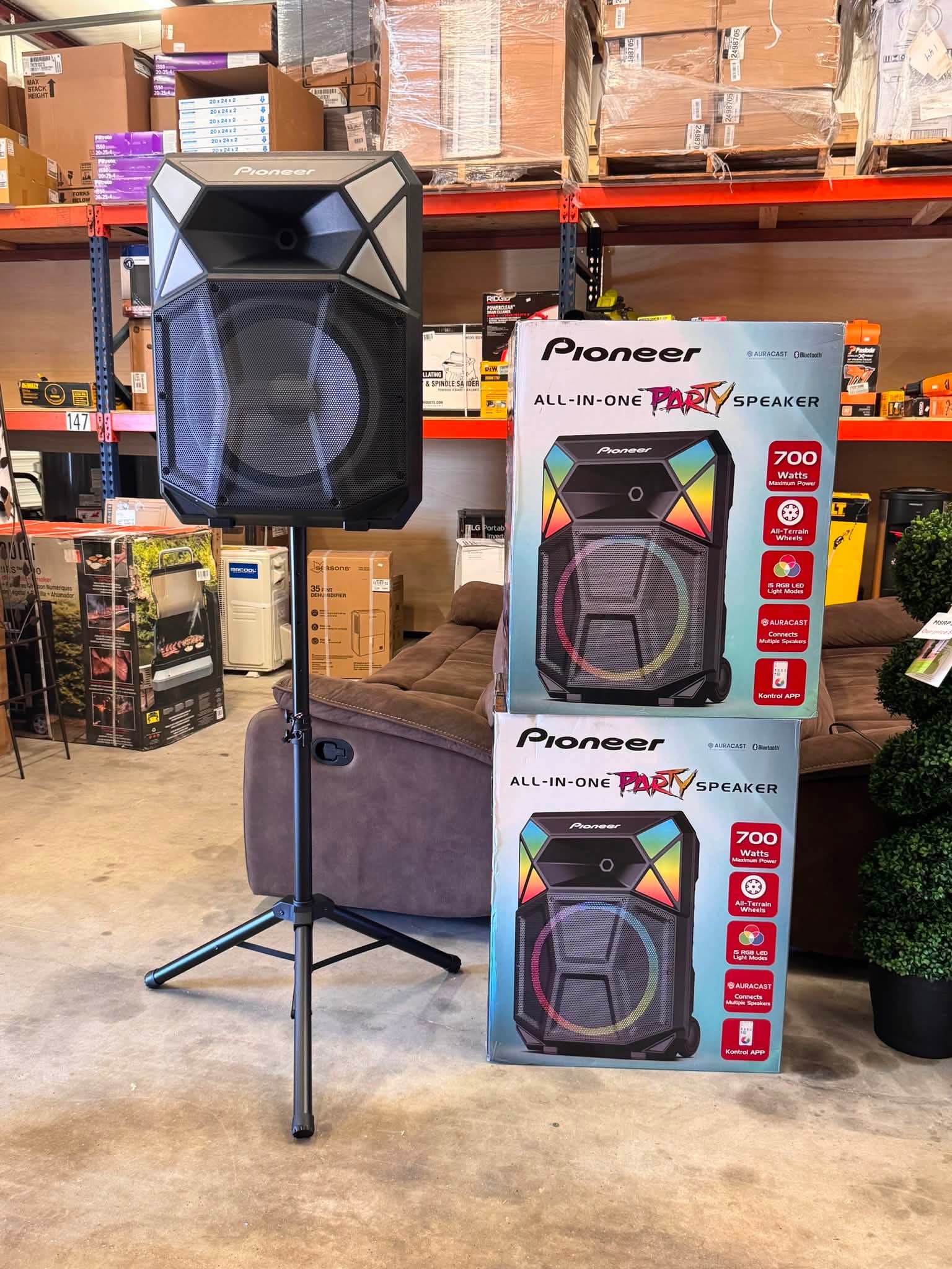 Pioneer PSX615 700W 15" Bluetooth Party Speaker RGB LED Auracast SPEAKER & POWER CORD - Image 5