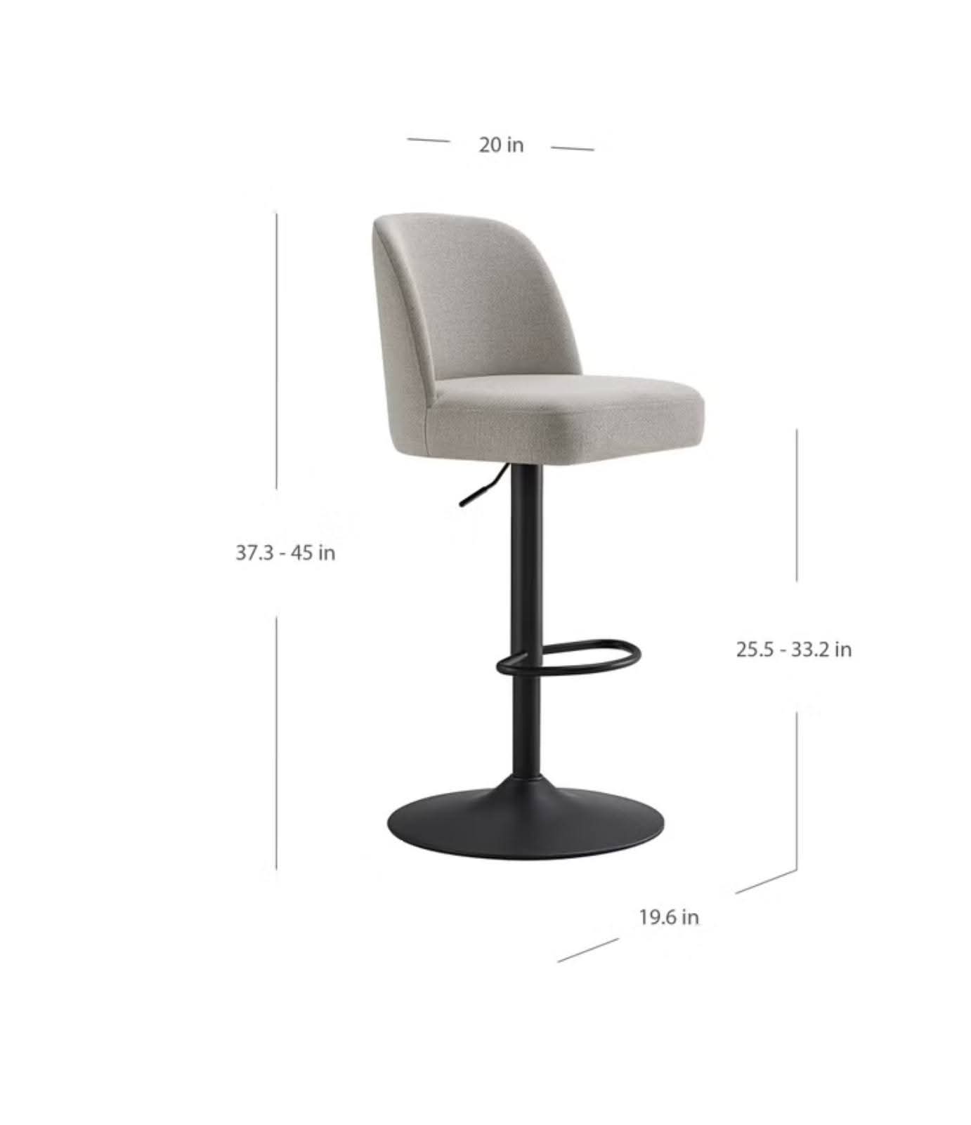 Highland Gas-lift Adjustable Stool - Image 3
