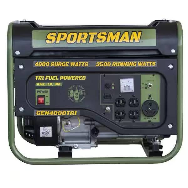 Sportsman 4,000-Watt/3,500-Watt Recoil Start Tri Fuel Portable Generator, Runs on Natural Gas, Gasoline, or Propane - Image 3