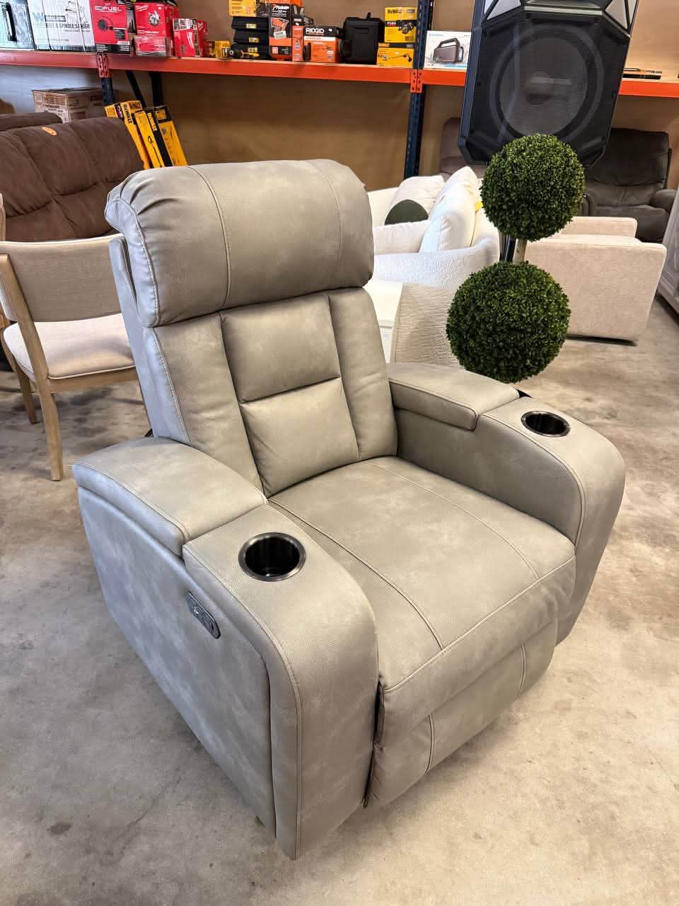 Learher power recliner