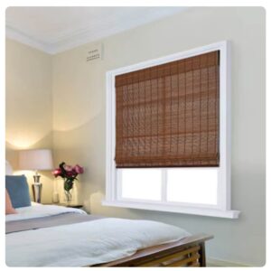 60-in x 48-in Provincial Light Filtering Cordless Bamboo Roman Shade