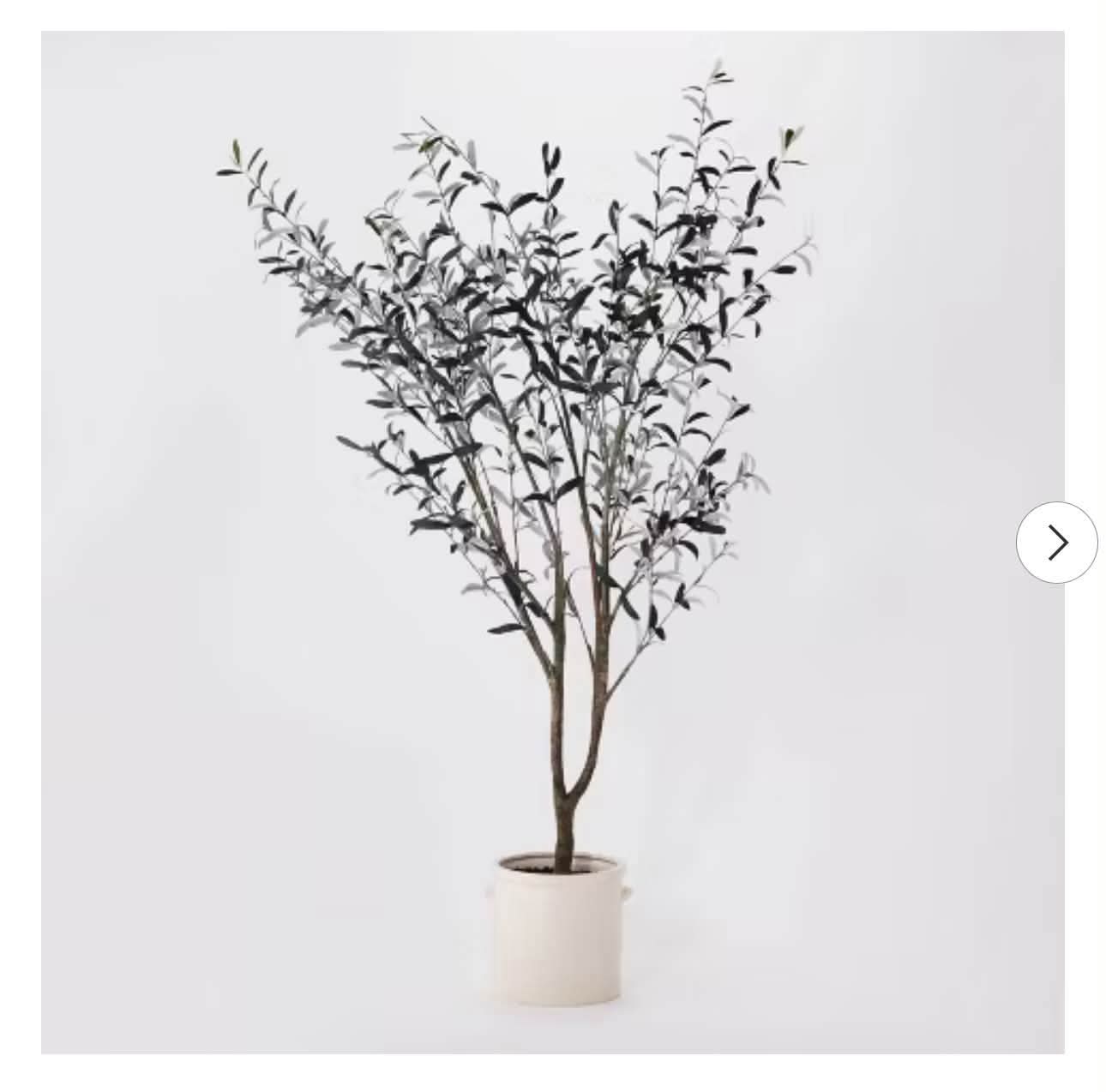 76.5x 30 Artificial Olive Tree in Ceramic Pot