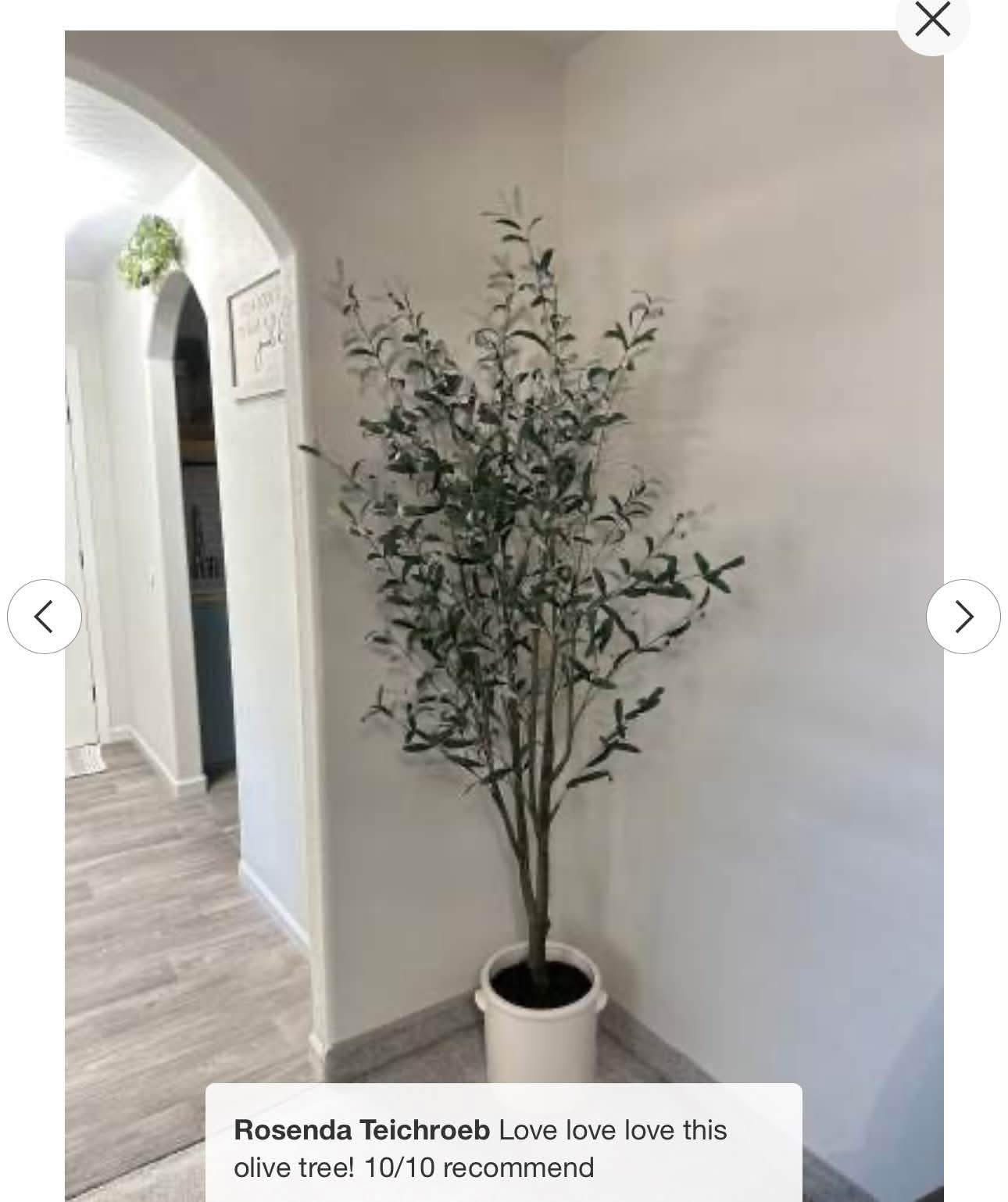 76.5x 30 Artificial Olive Tree in Ceramic Pot - Image 3