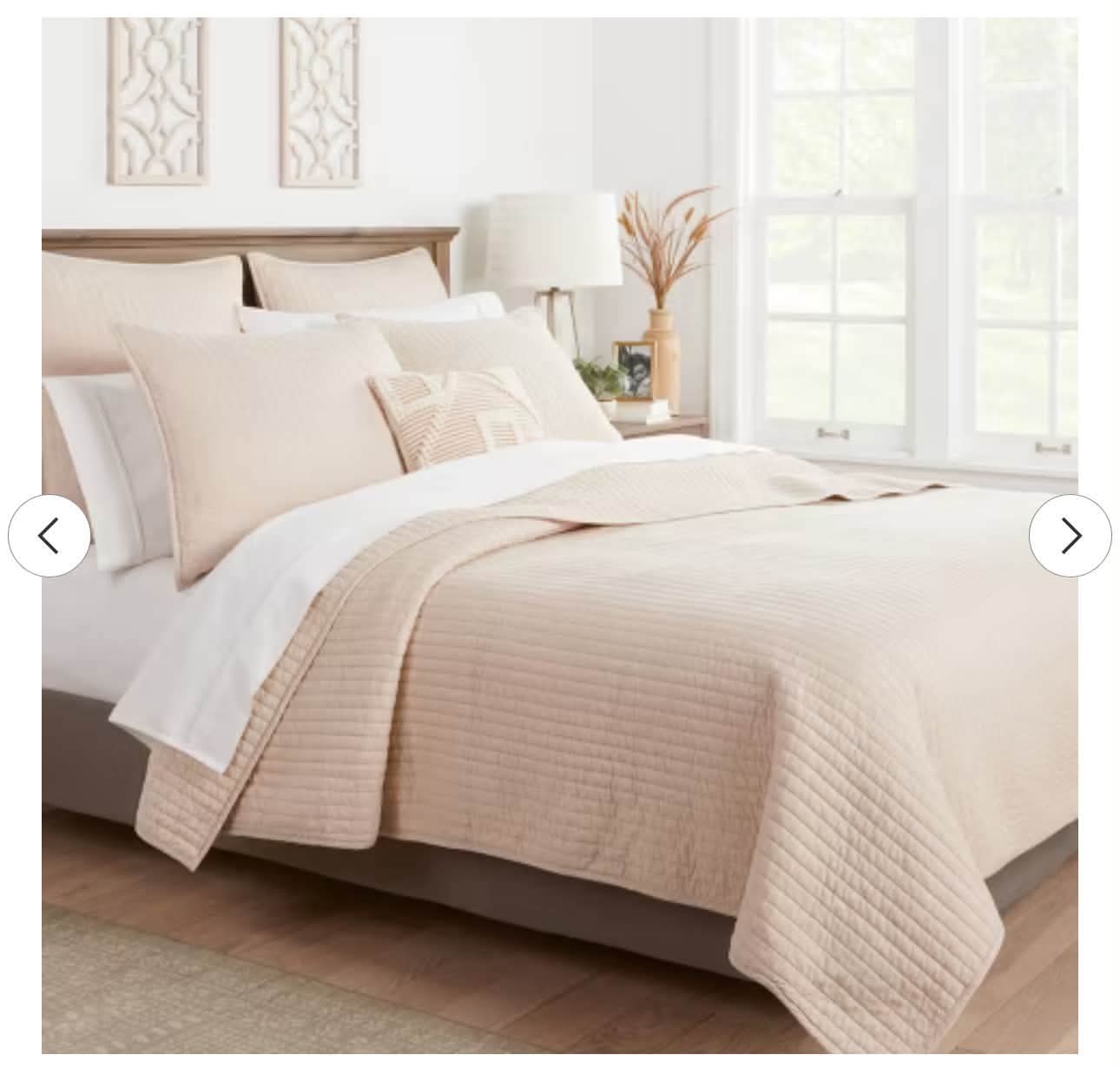 King Washed Cotton Sateen Quilt Khaki Threshold OEKO-TEX Certified, Midweight - Image 4