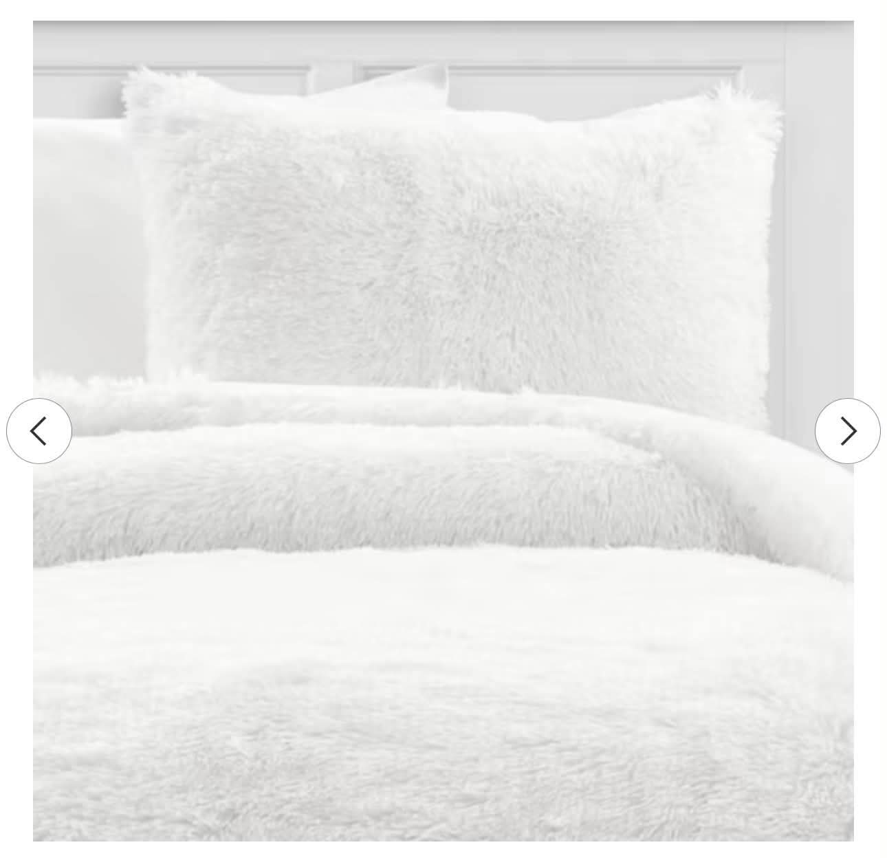 3-piece King-size Threshold Faux Fur Box Stitch Comforter Set - Image 6