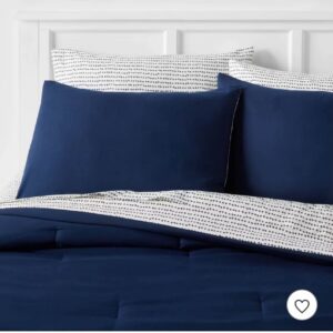 Full size Solid Microfiber Comforter & Sheets Set Navy - Room Essentials