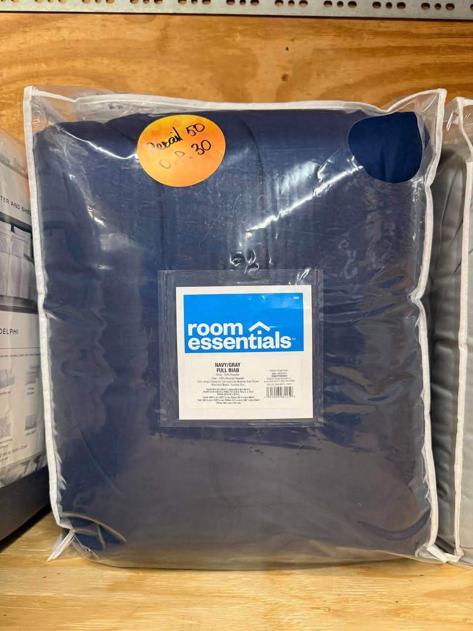 Full size Solid Microfiber Comforter & Sheets Set Navy - Room Essentials - Image 3