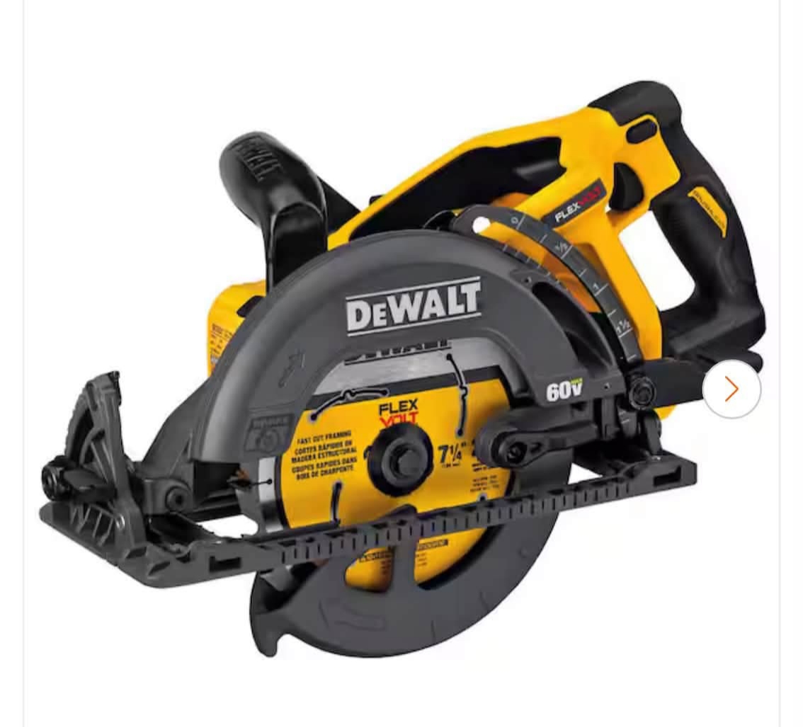 Dewalt FLEXVOLT 60V MAX Cordless Brushless 7-1/4 in. Wormdrive Style Circular Saw (Tool Only)