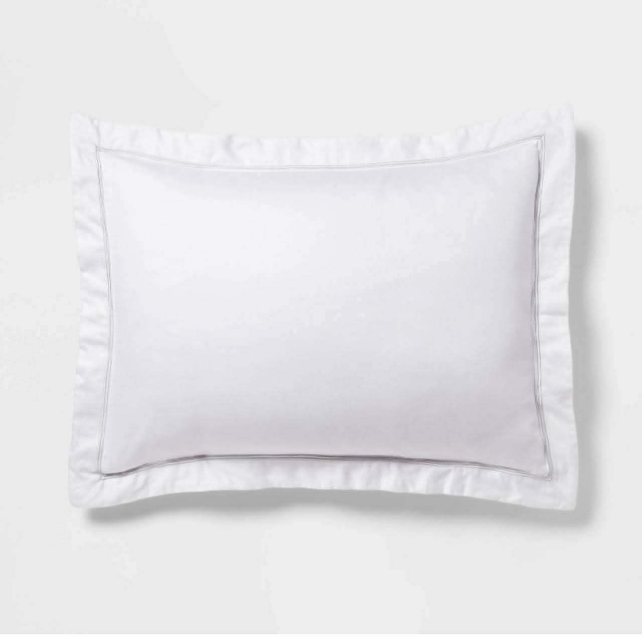 Threshold 3pc Full/Queen Luxe Embroidered Border Comforter and Sham Set, White/Light Gray - Image 5
