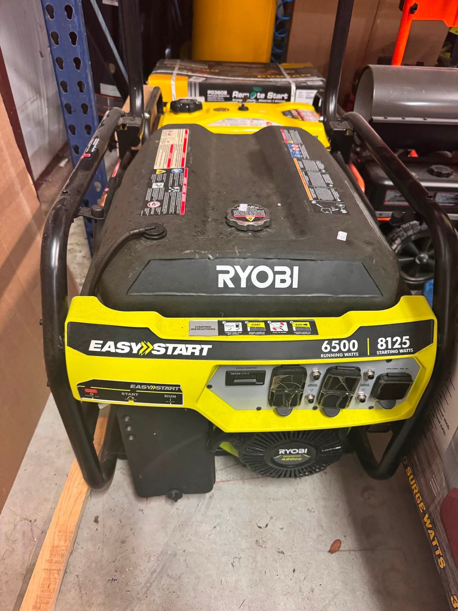 Ryobi 8125/6500-Watt Gas Powered Portable Generator With CO Detect Shutdown Sensor For Storms and Jobsites - Image 4