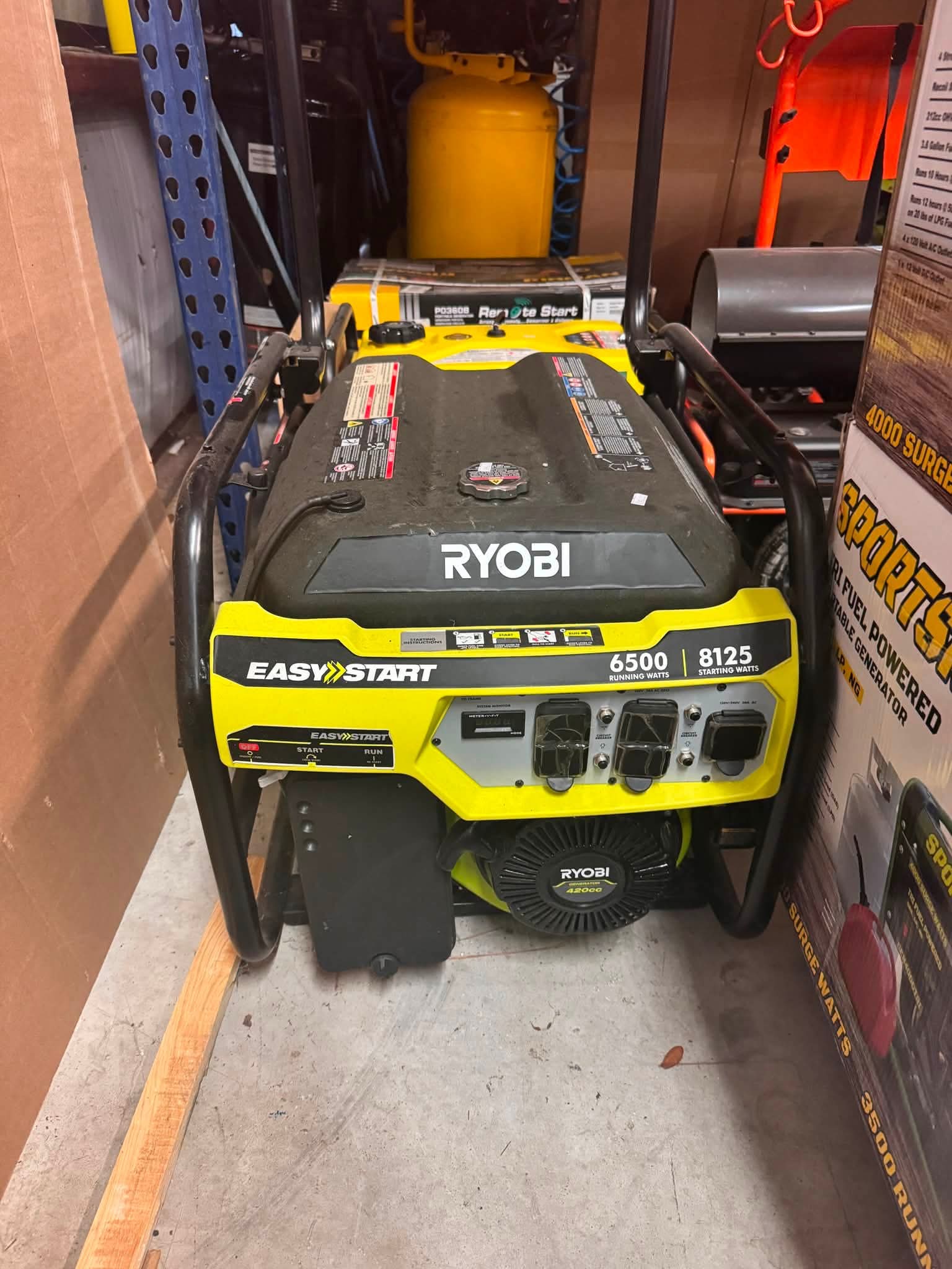Ryobi 8125/6500-Watt Gas Powered Portable Generator With CO Detect Shutdown Sensor For Storms and Jobsites - Image 5