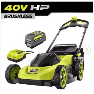 Ryobi 40V HP Brushless 20 in. Cordless Battery Walk Behind Push Lawn Mower with 6.0 Ah Battery and Charger