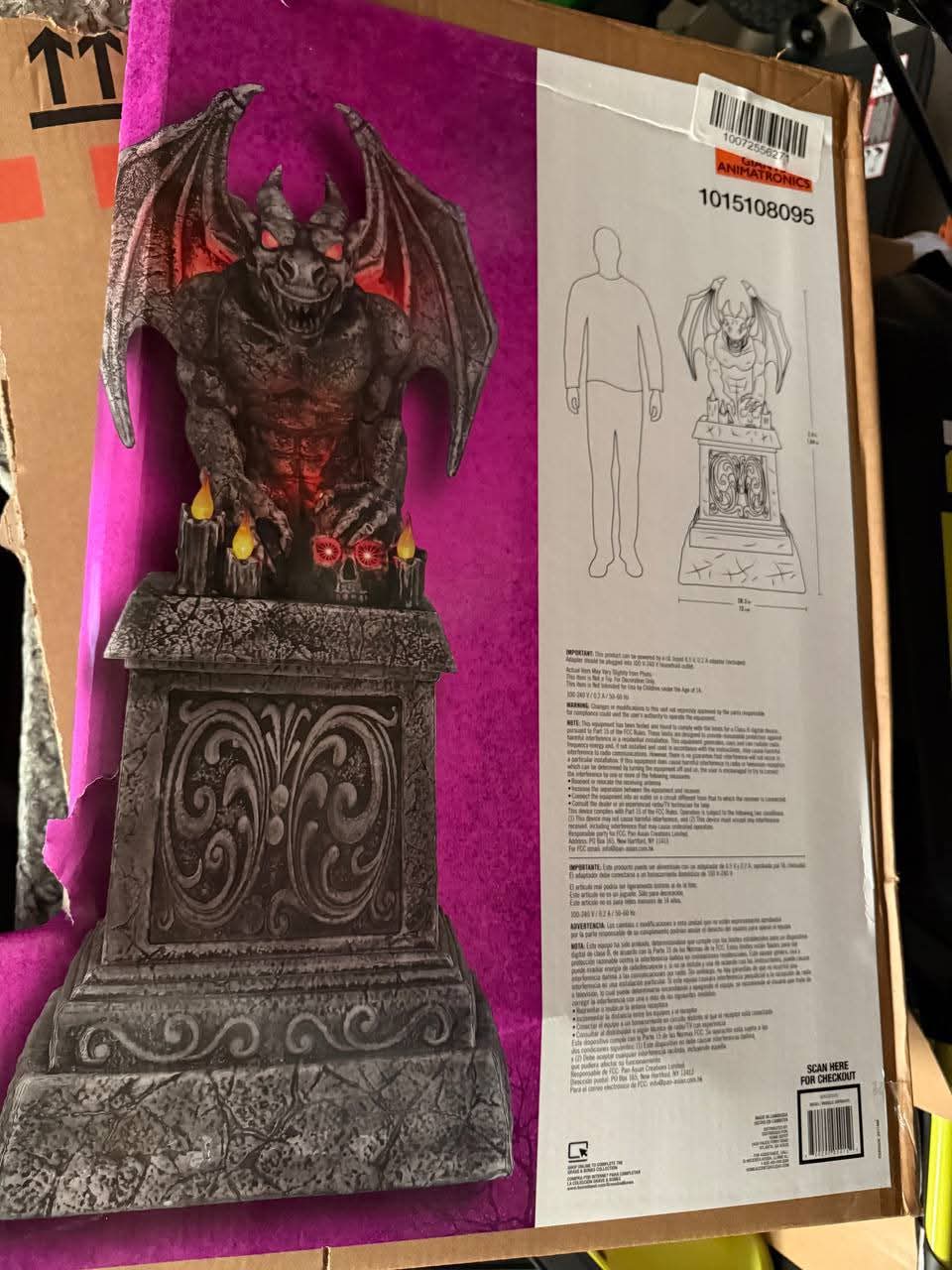 5.5 FT Grave and Bones LED Gargoyle - Image 3
