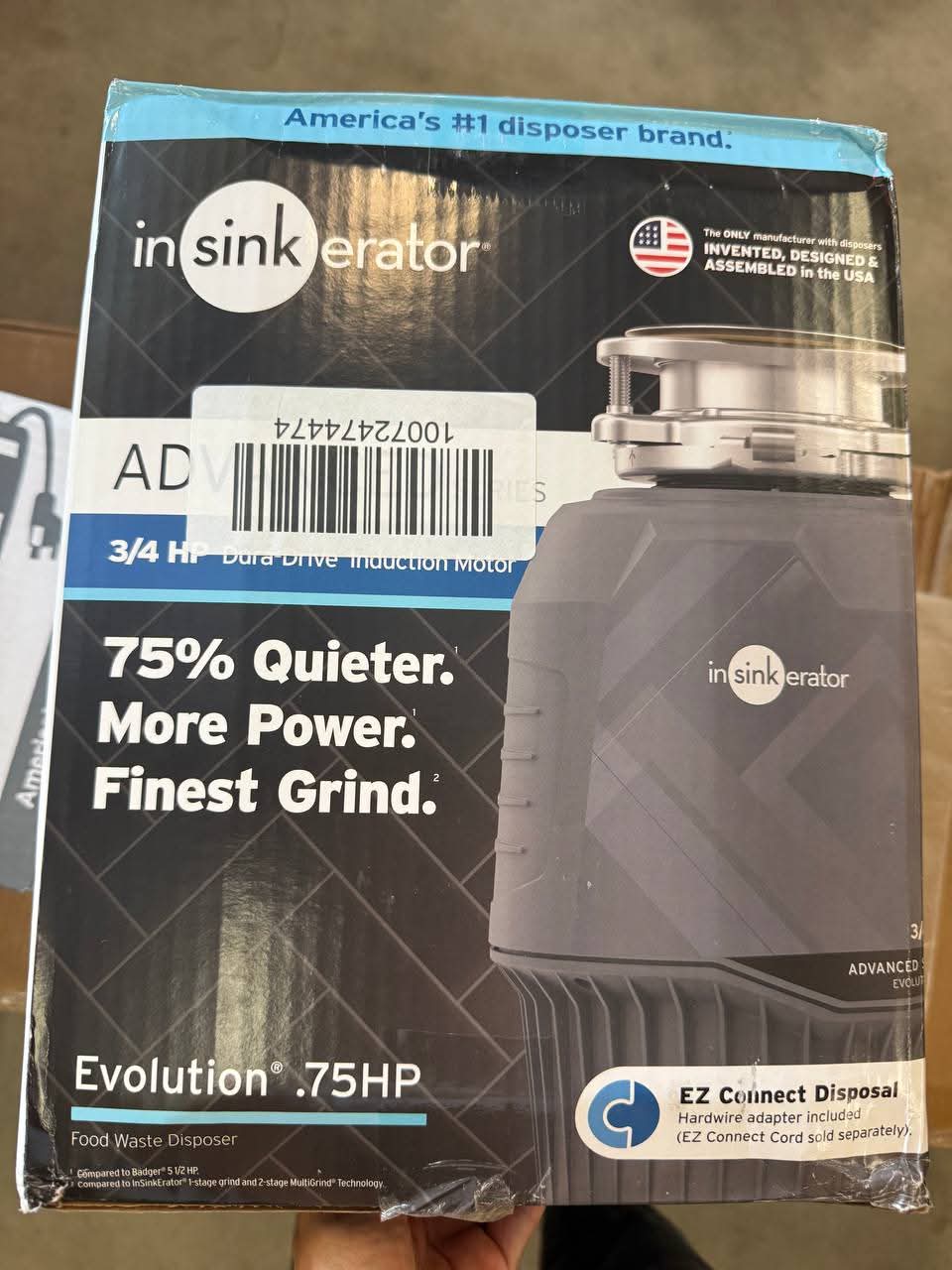 InSinkErator Evolution .75HP, 3/4 HP Garbage Disposal, Advanced Series EZ Connect Continuous Feed Food Waste Disposer - Image 3