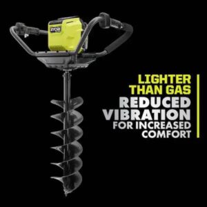 RYOBI 40V HP Brushless Cordless Earth Auger Powerhead with 8 in. Bit with 4.0 Ah Battery and Charger
