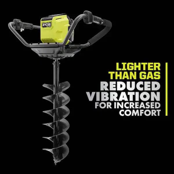 RYOBI 40V HP Brushless Cordless Earth Auger Powerhead with 8 in. Bit with 4.0 Ah Battery and Charger