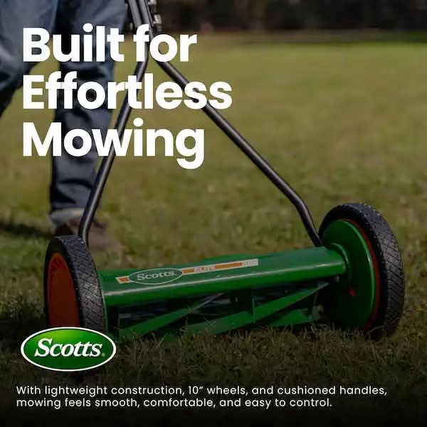 Scott's 16 in. Manual Walk Behind Push Reel Lawn Mower - Image 3