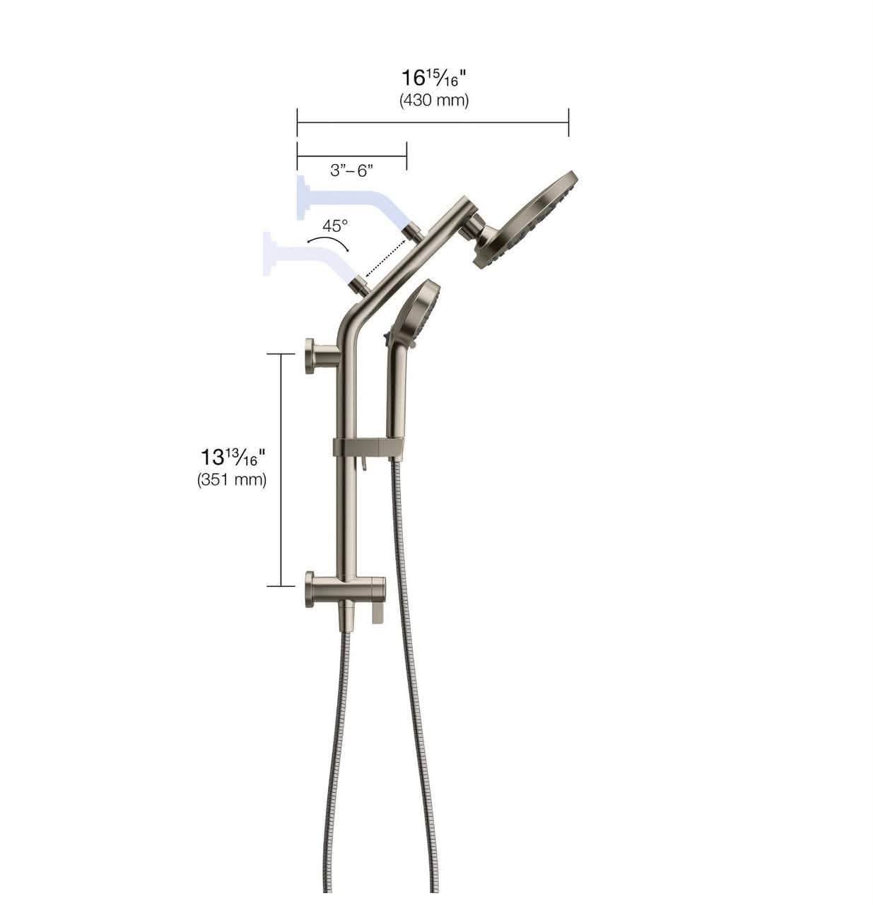 Kohler HydroRail 3-in-1 Multifunction Showerhead and Column Kit, Brushed Nickel, new in box - Image 3